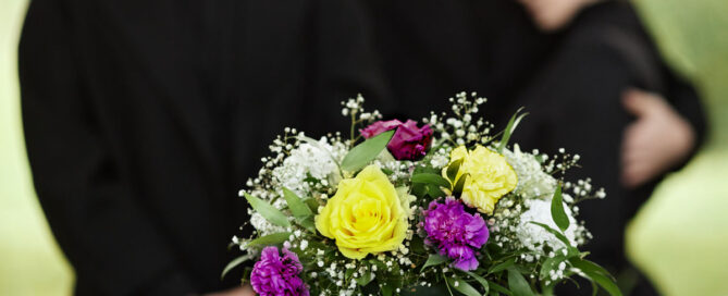 Whitmey Casket and mourners